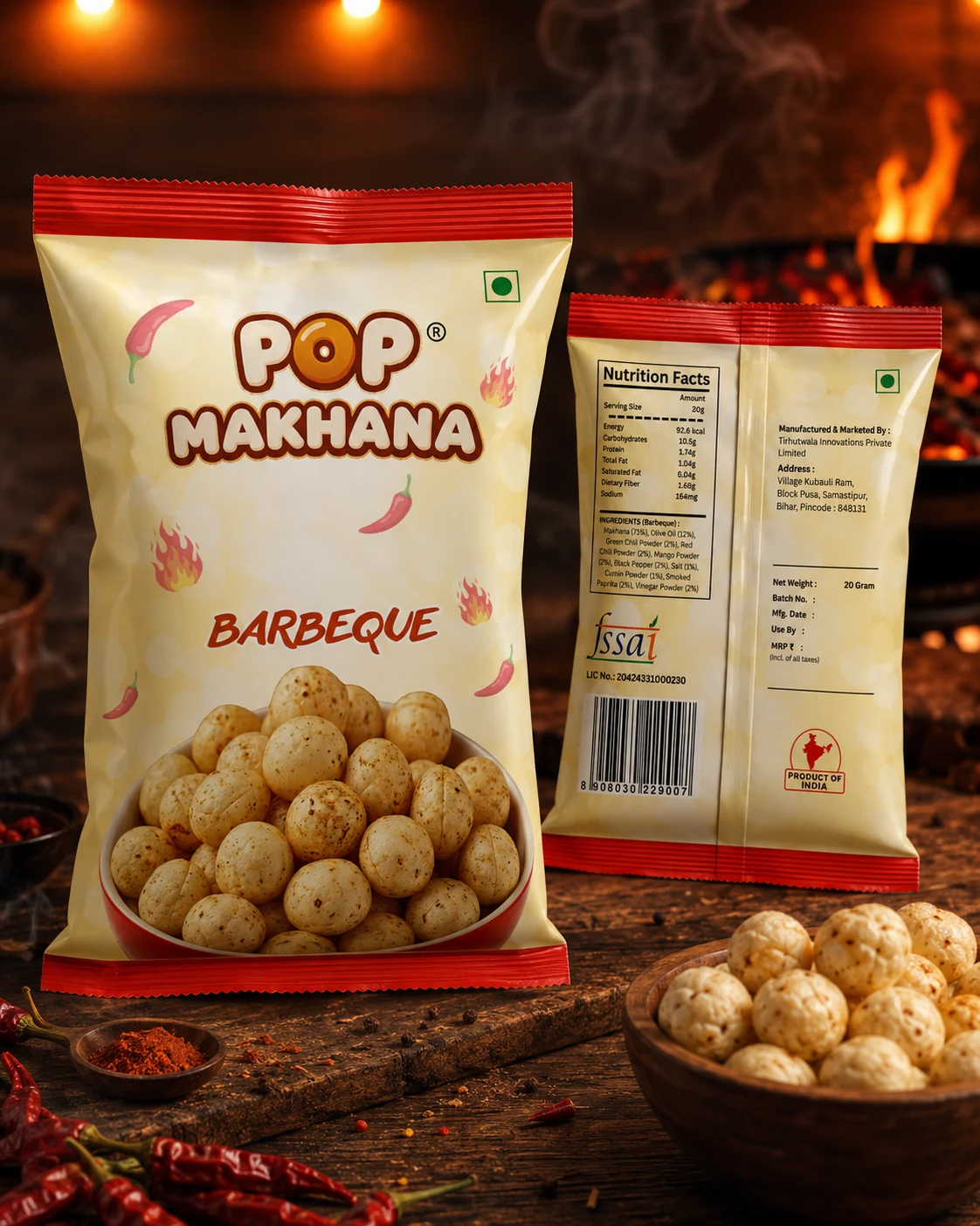 Pop Makhana Barbeque 20g pack